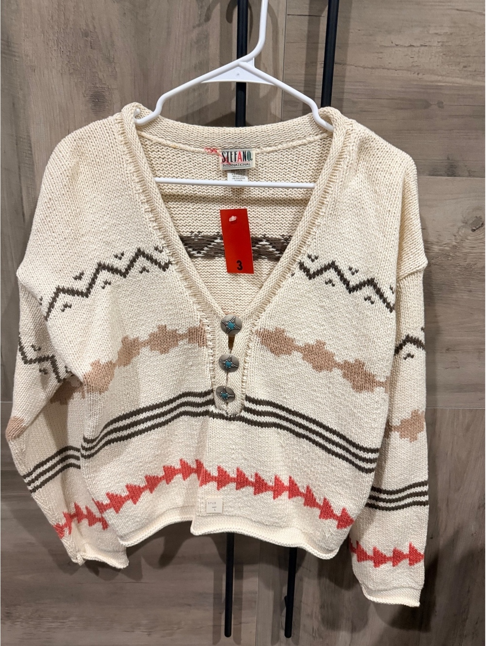 Vintage Stefano International Women's Cotton Knit Sweater circa 1980’s
